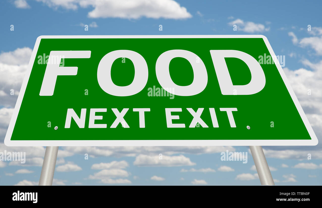 Food Exit Sign High Resolution Stock Photography and Images - Alamy