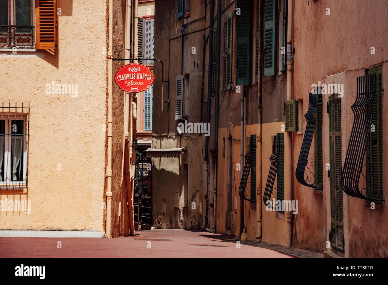 Public square in the oldtown of Cannes, France Stock Photo