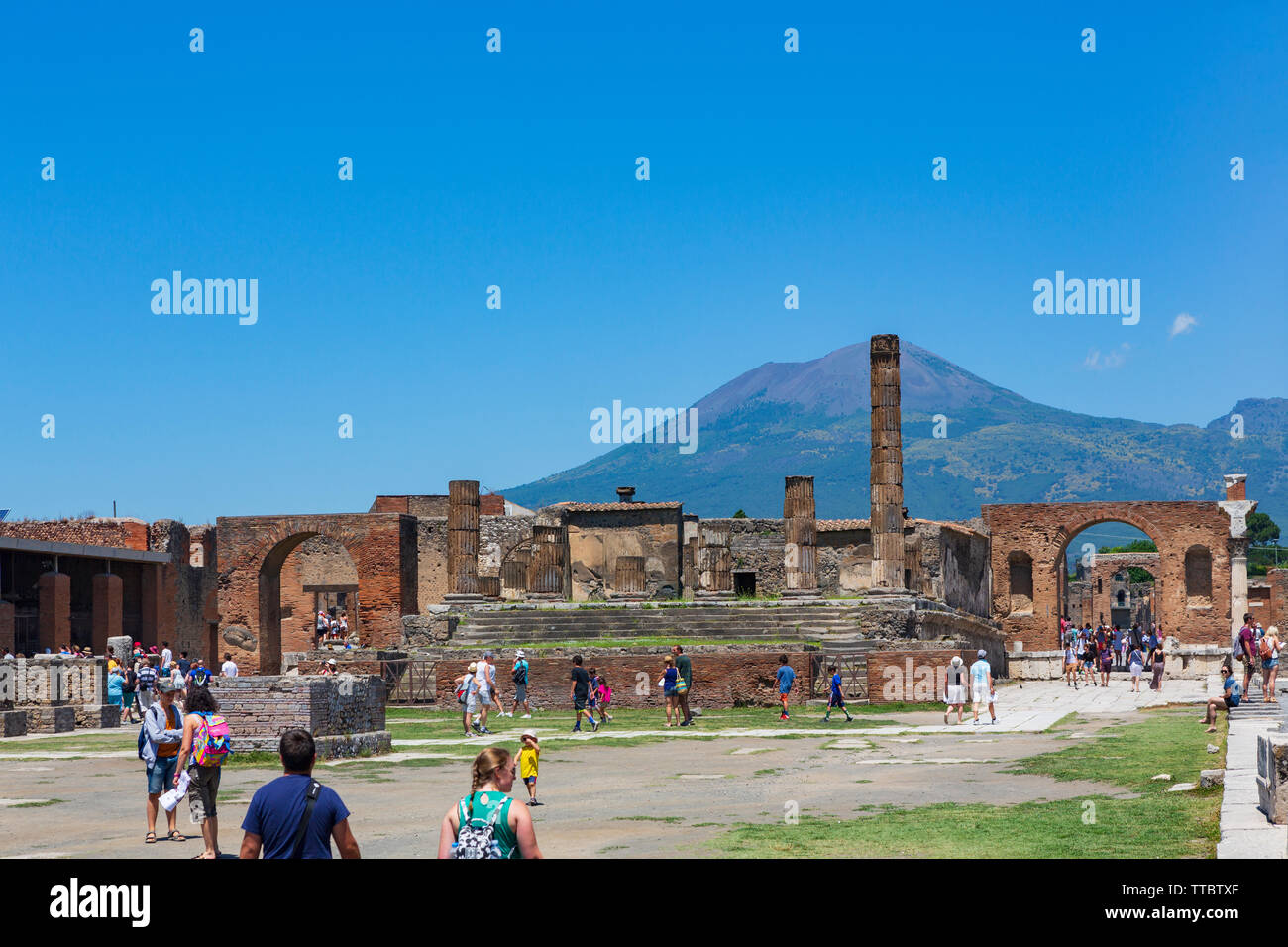 Pompeii, an ancient Roman city near modern Naples in the Campania ...