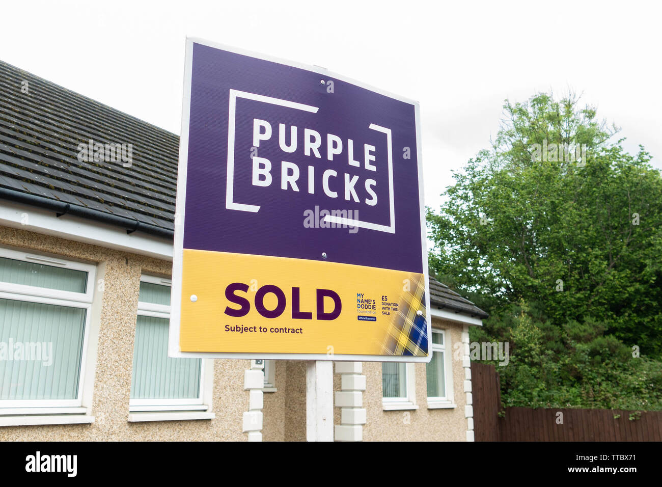 Purple bricks sold hires stock photography and images Alamy