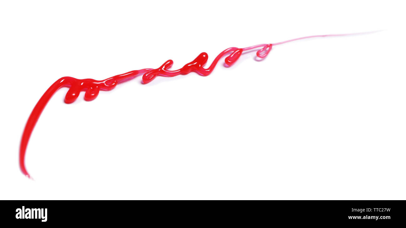 Ingdrop Red Red drop isolated on white Stock Photo - Alamy
