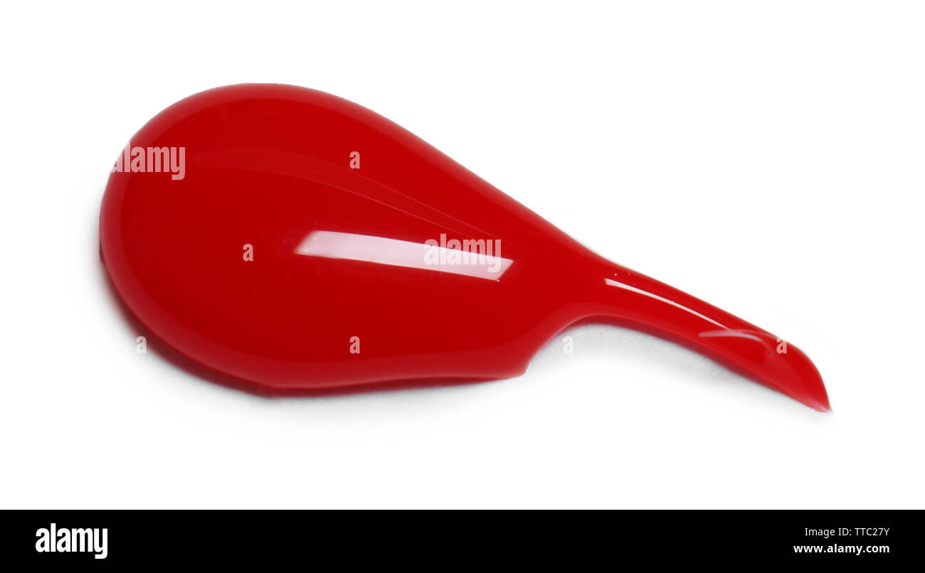 Ingdrop Red Red drop isolated on white Stock Photo - Alamy