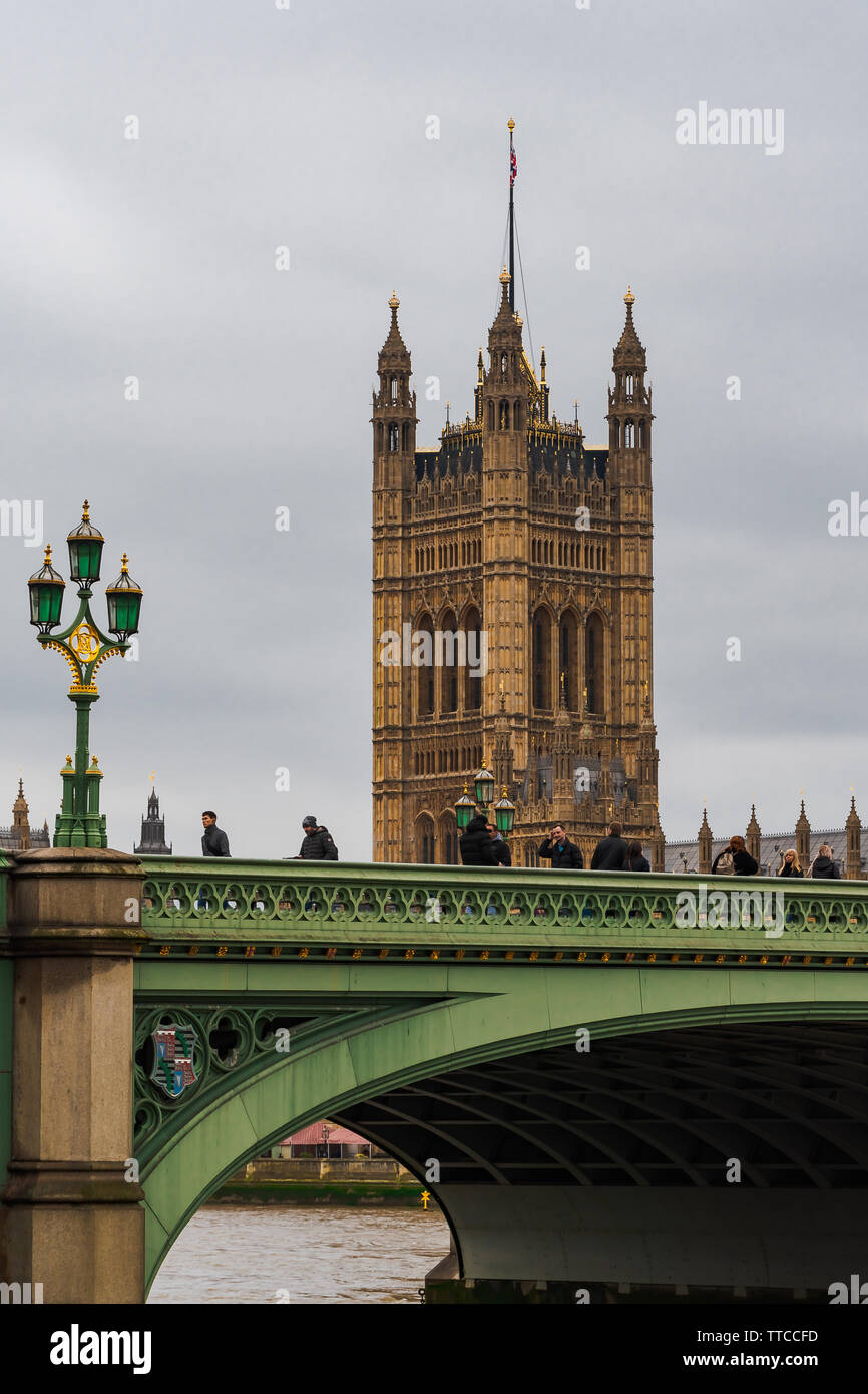 London - Palace of Westminster - March 20, 2019 Stock Photo