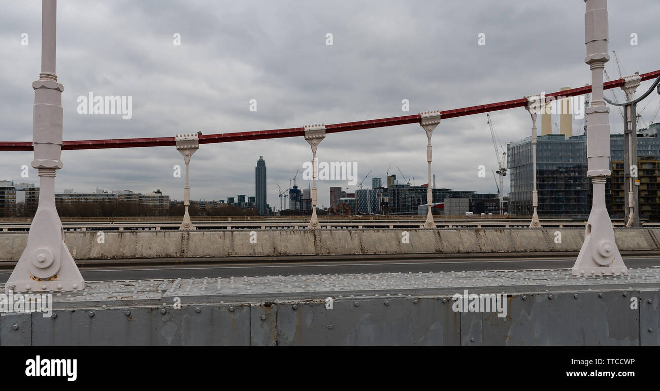 London - Chelsea Bridge - March 20, 2019 Stock Photo