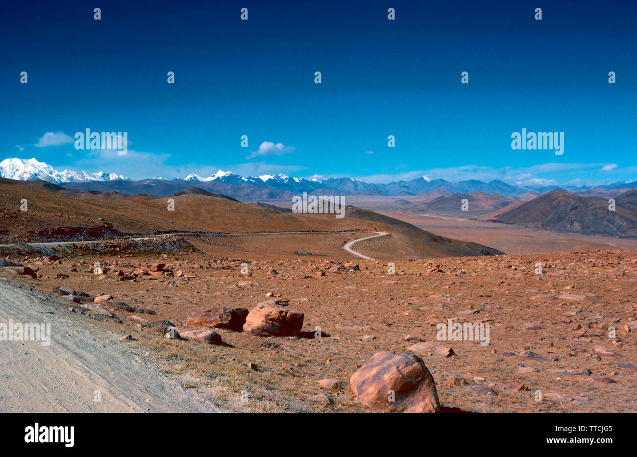 Friendship Highway,Tibet Stock Photo