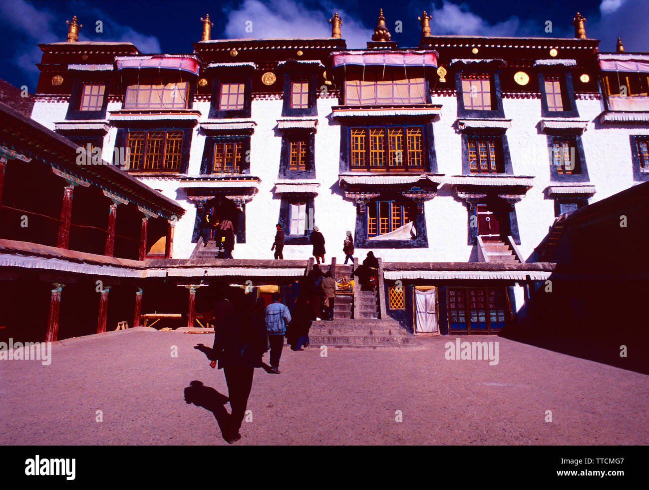 Ganden Potrang,Drepung Monastery,Lhasa,Tibet Stock Photo