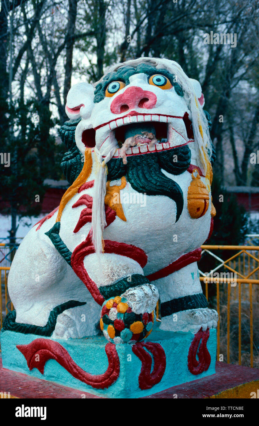 Snow lion,Norbuingka Palace,Lhasa,Tibet Stock Photo