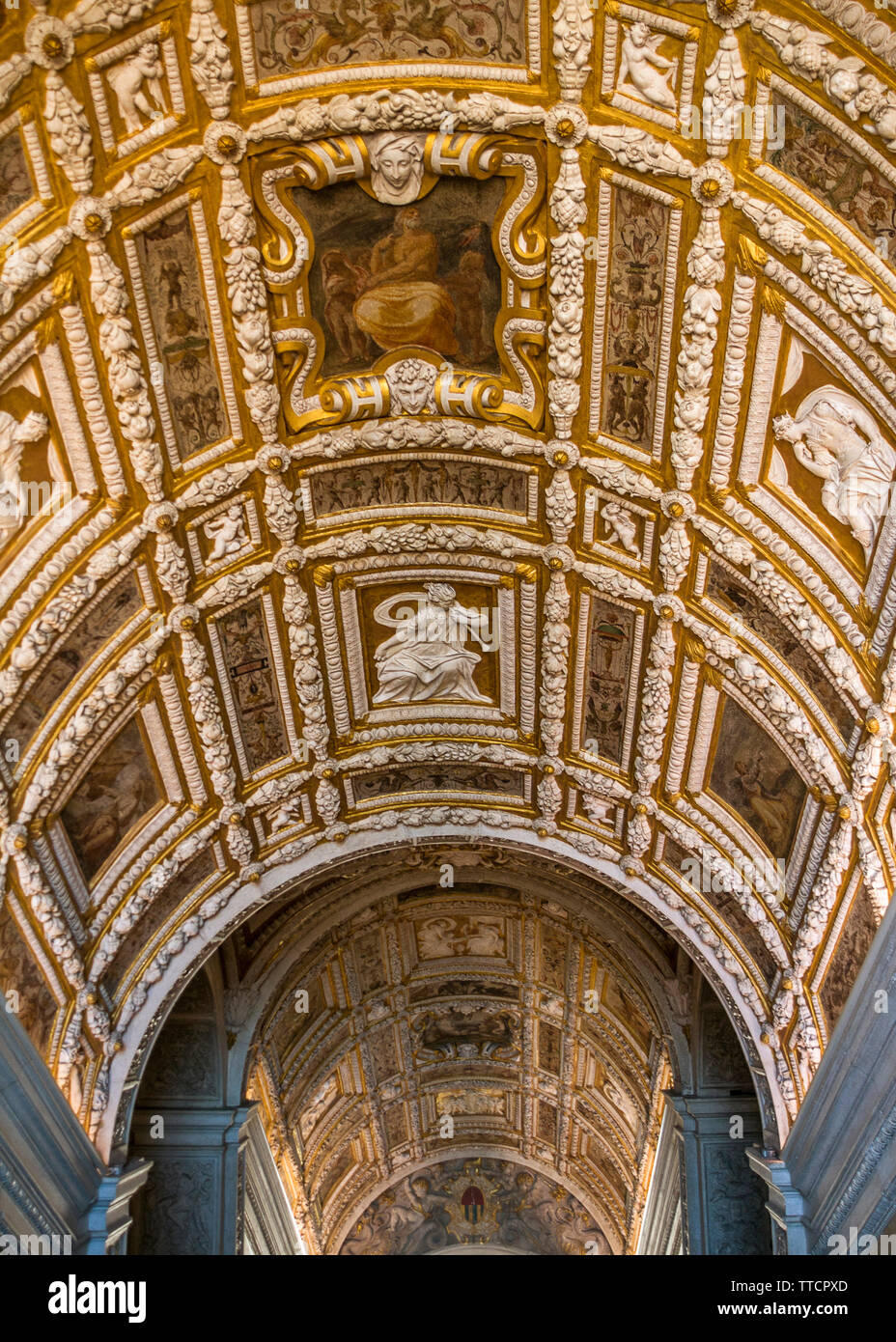 Italy, Venice. Doge's Palace, the Golden Staircase, a continuation of ...