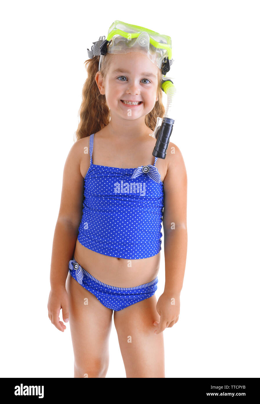 Girl in blue swimsuit Clearance