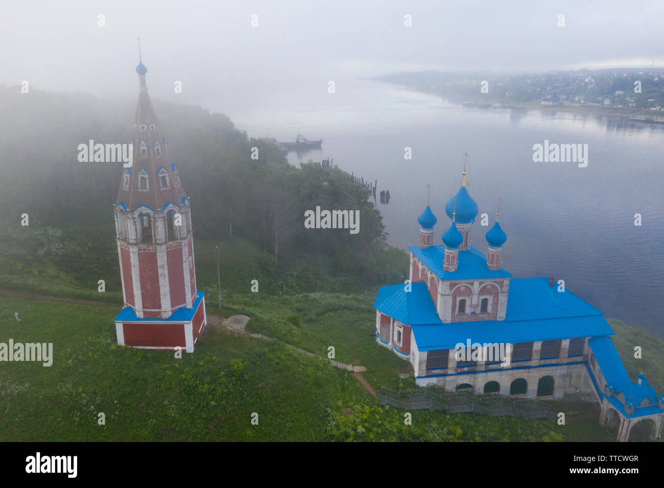 View of the Church of Transfiguration and Kazan Virgin (1758) on the ...
