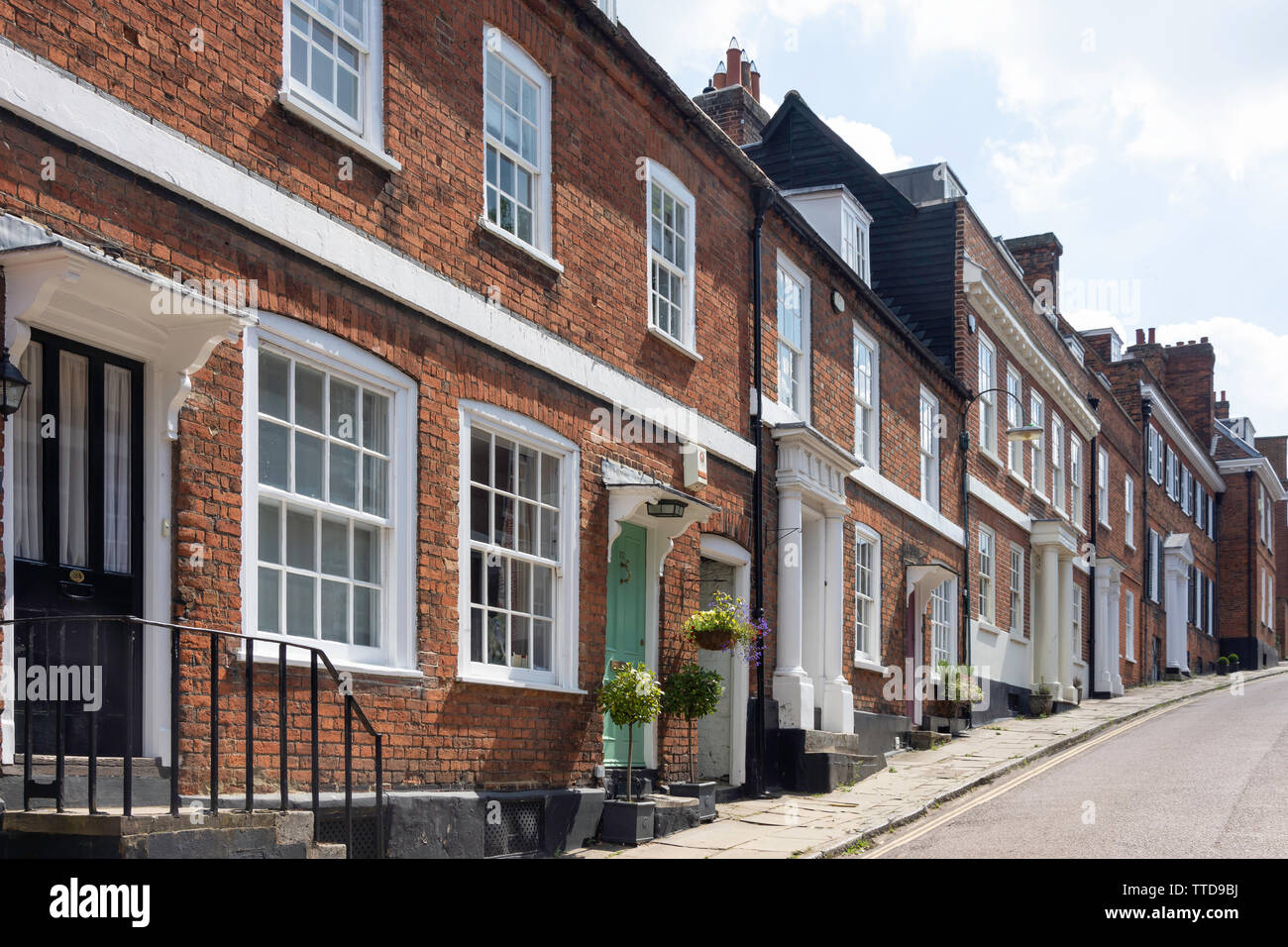 Period houses, Fore Street, Old Hatfield, Hatfield, Hertfordshire, England, United Kingdom Stock Photo