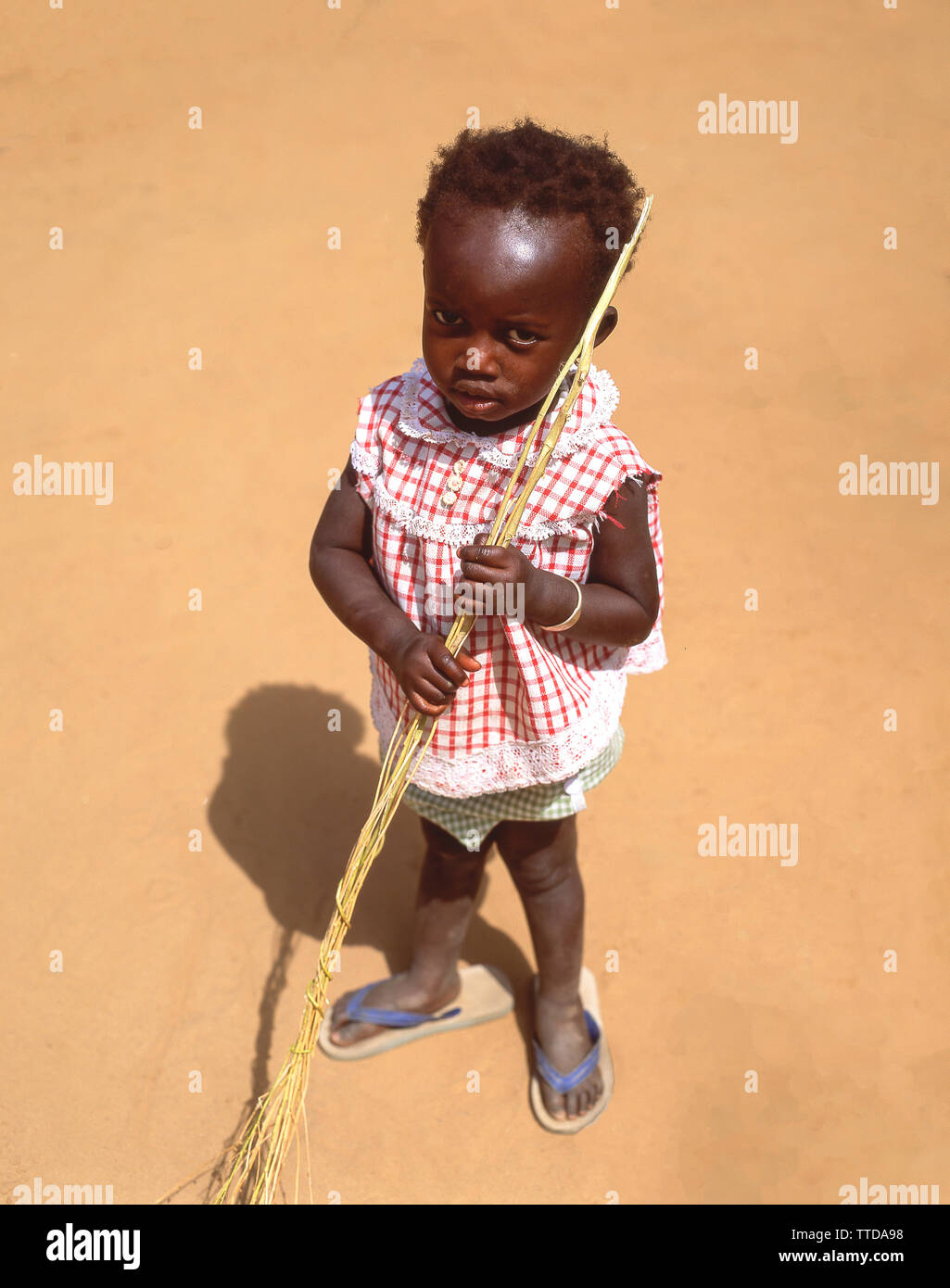 Local village child, Juffure, North Bank, Republic of The Gambia Stock Photo