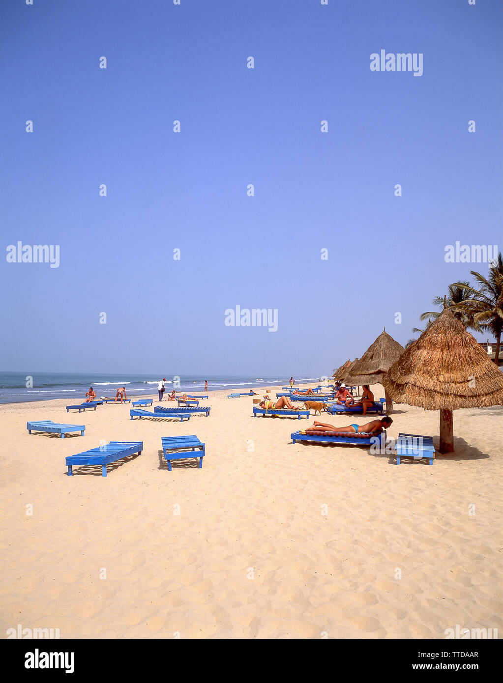 Beach view, Serrekunda Beach (Kota Strand Hotel), Serrekunda, Republic of The Gambia Stock Photo