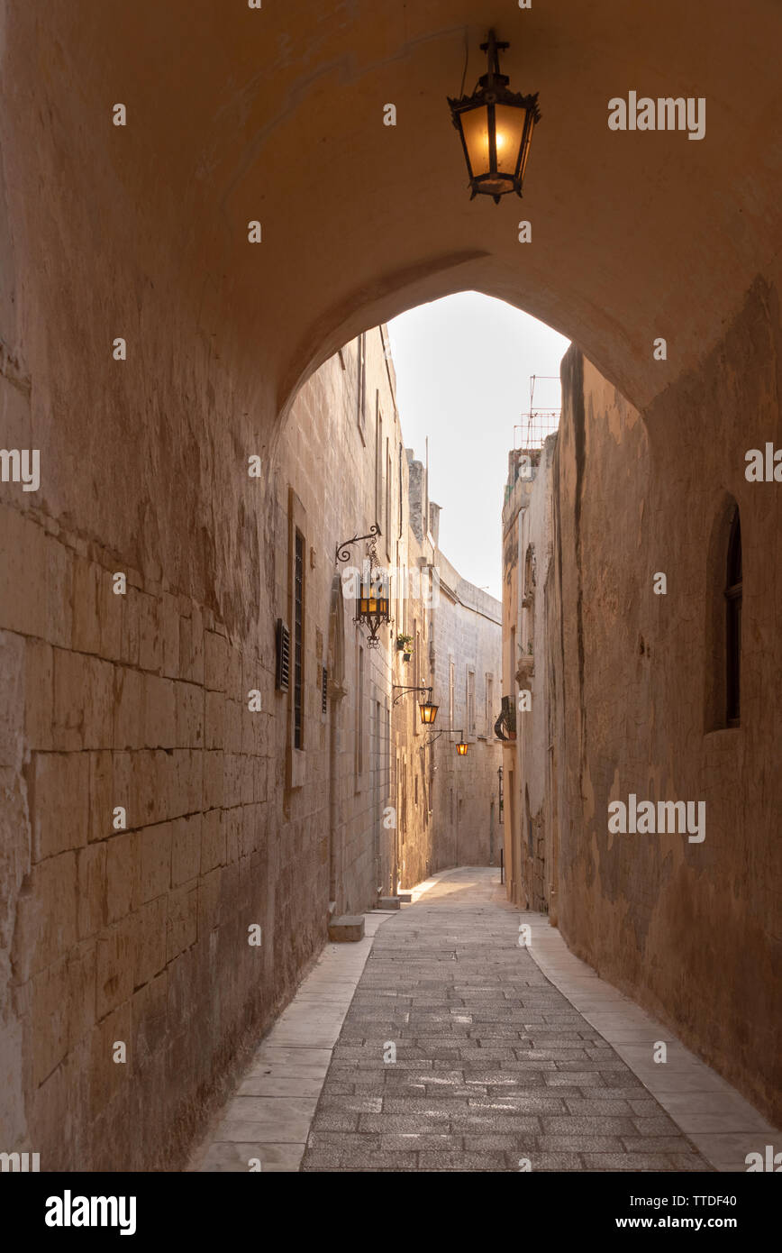 Ancient city of Mdina in Malta Game of Thrones film location Stock Photo