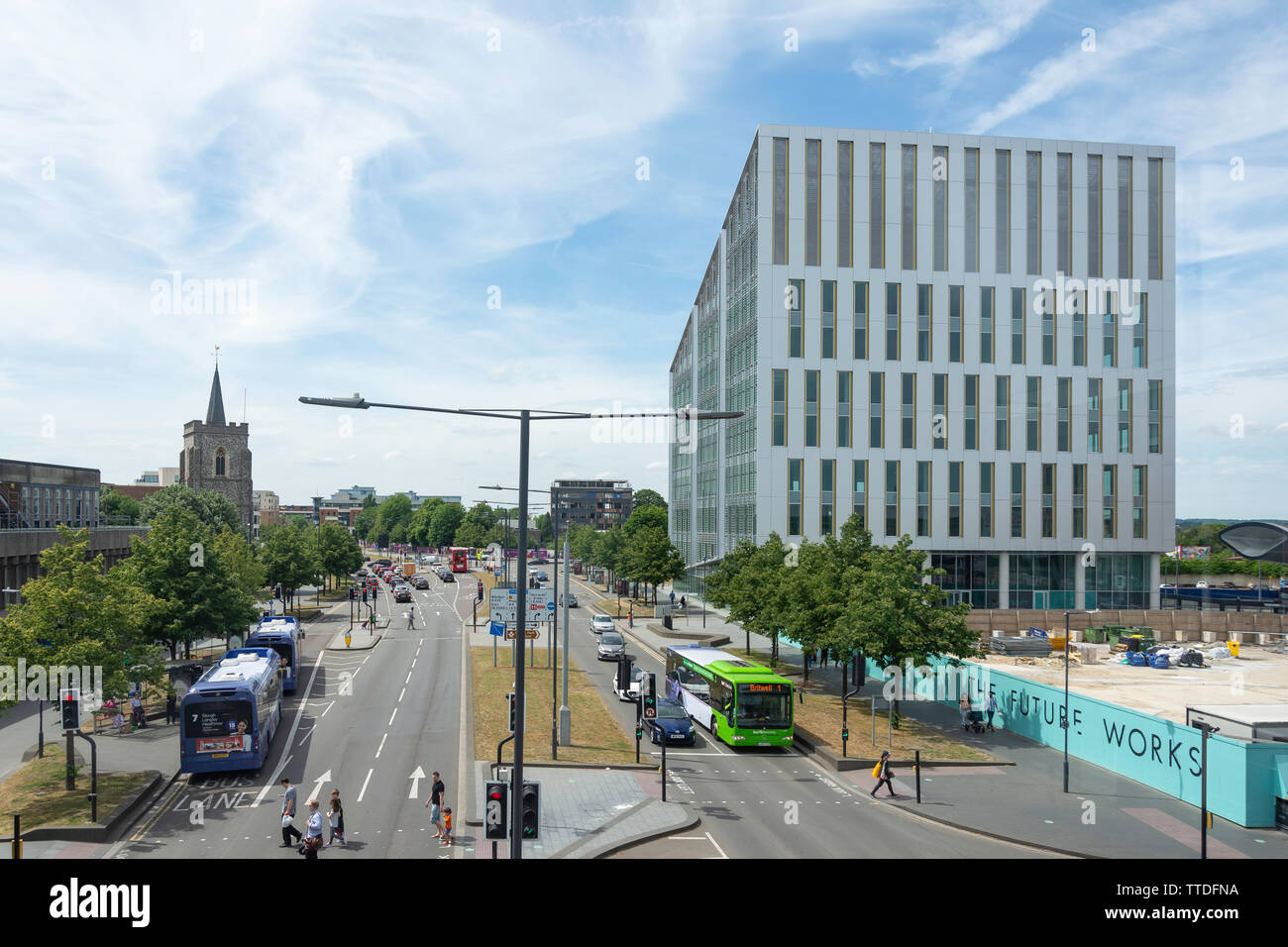 Wellington Street, Slough, Berkshire, England, United Kingdom Stock Photo