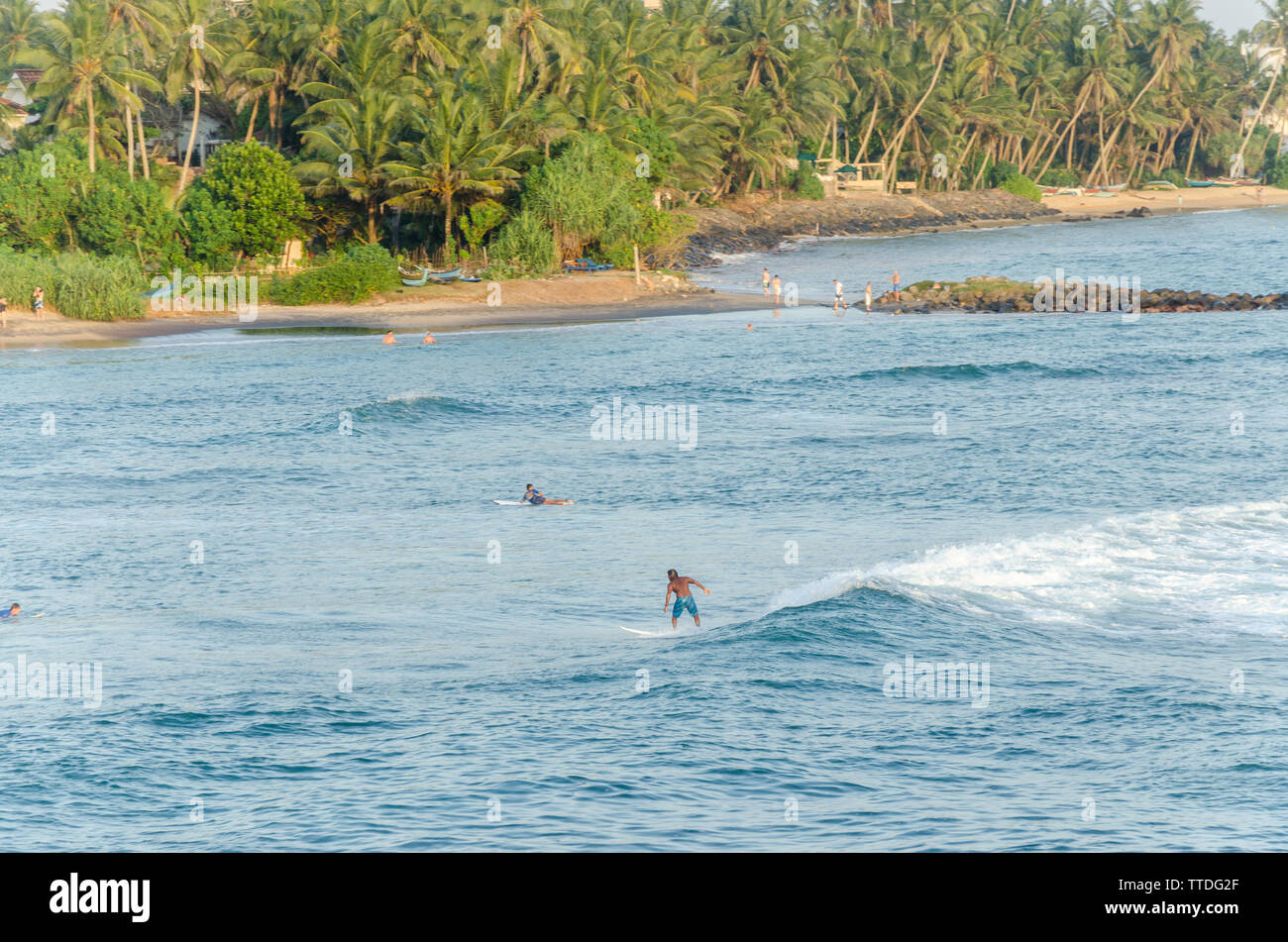 Surfing in Mirissa, Sri Lanka Stock Photo Alamy