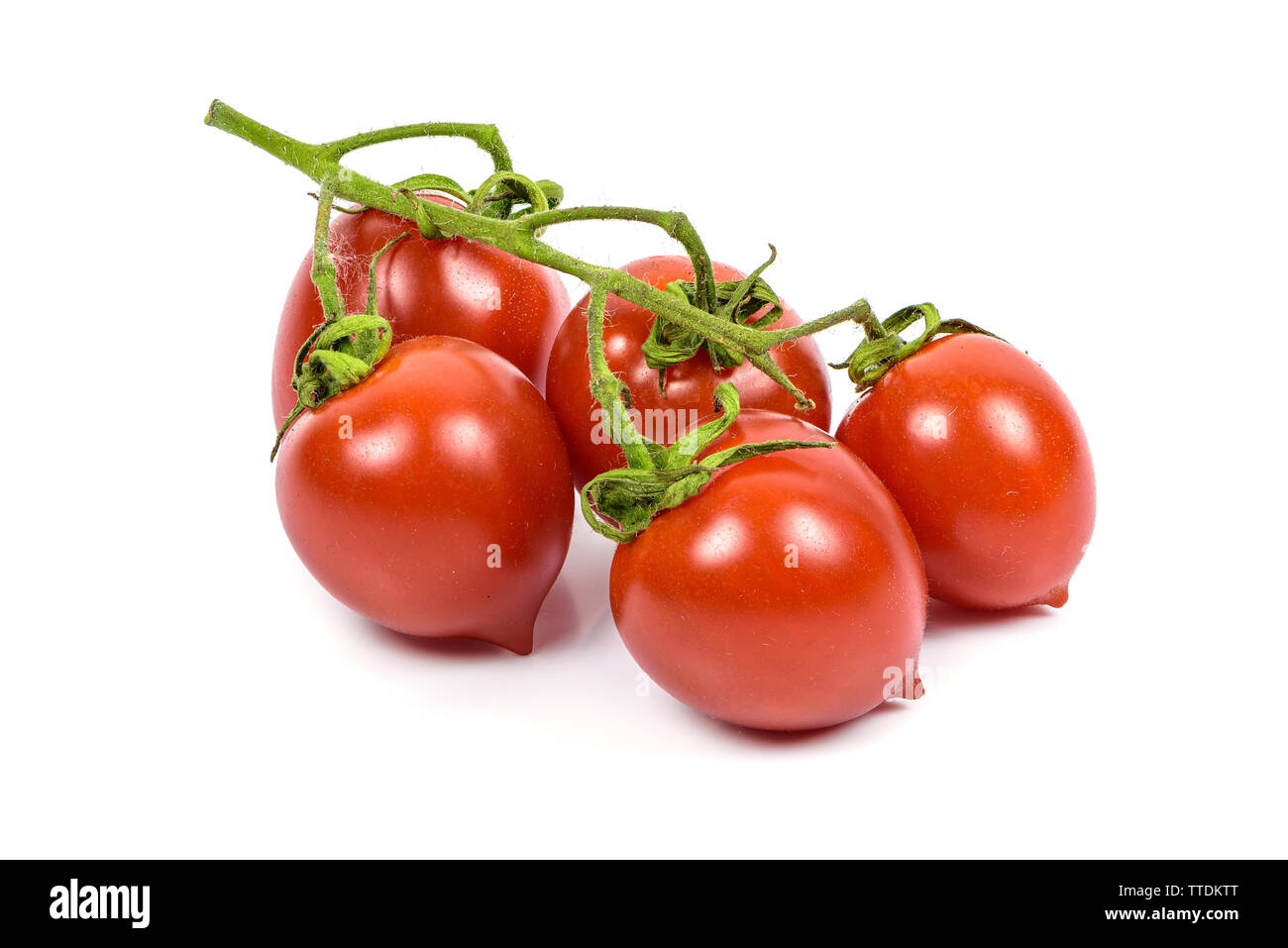 Bunch of cherry tomatoes isolated on white background Stock Photo - Alamy