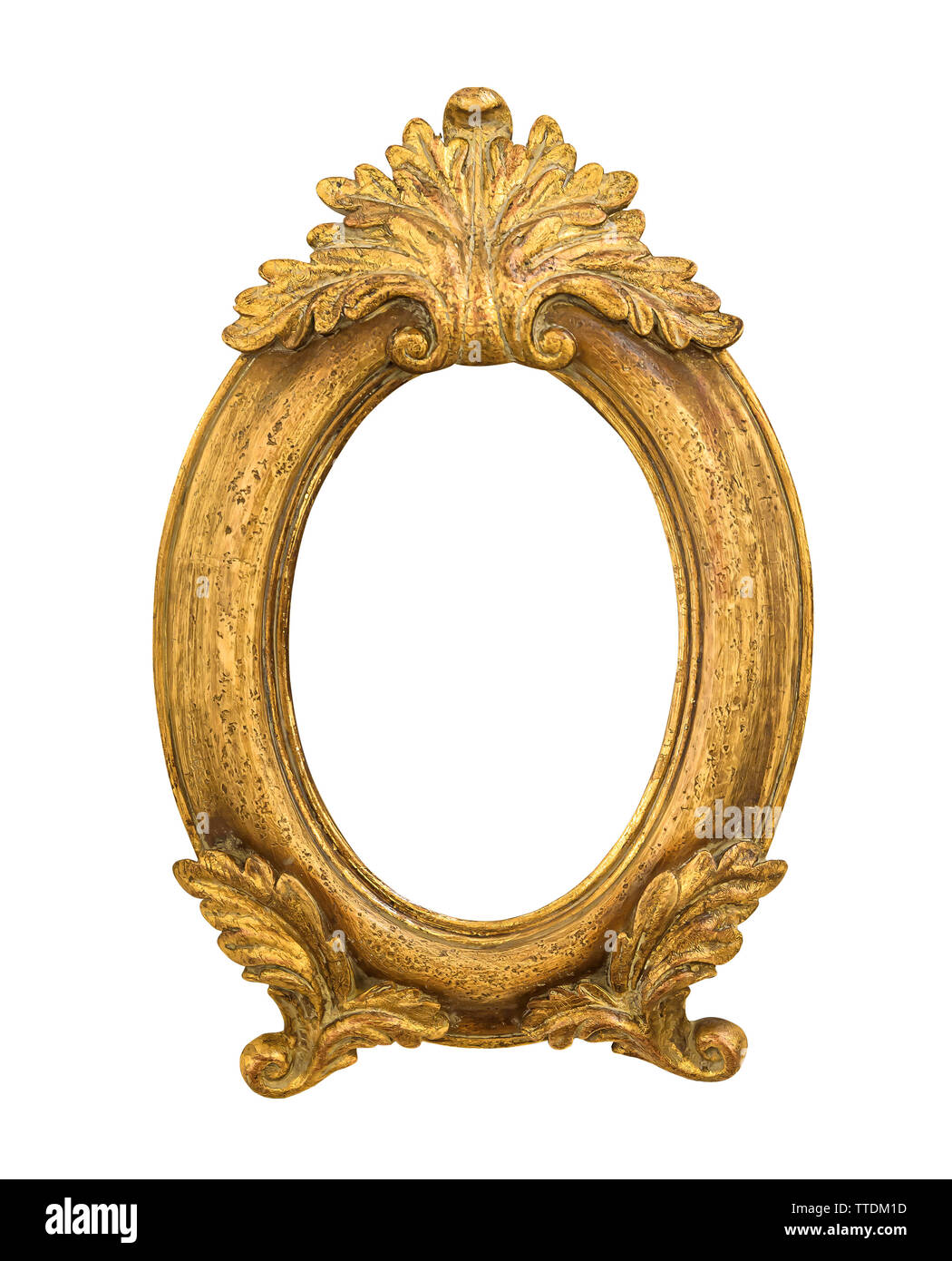 solid brass oval photo frame vintage Victorian or French style picture frame wall hanging frame ornate