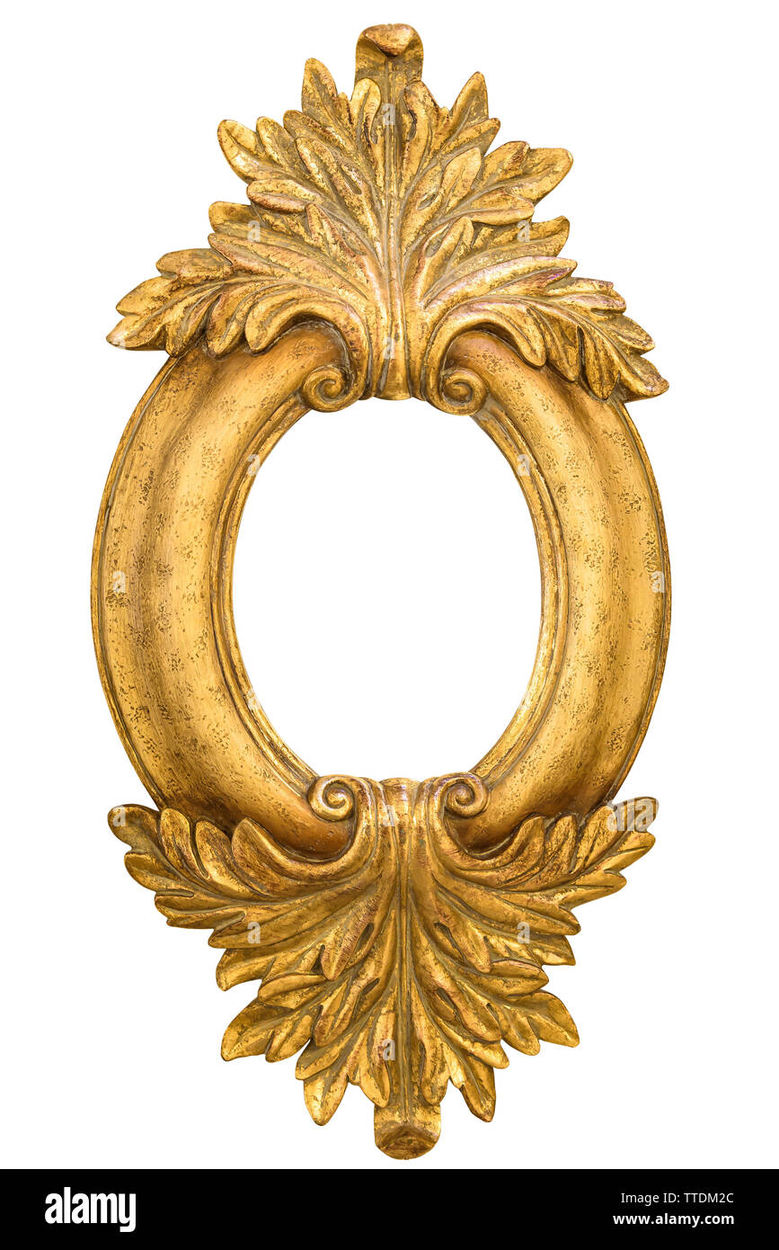 oval gold frame clip art