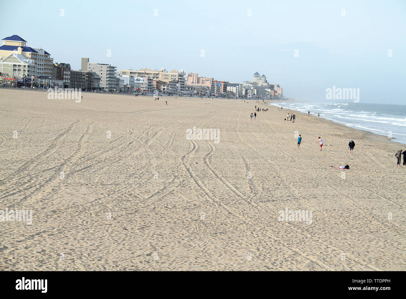 View of the beach in Ocean City, Maryland, USA Stock Photo