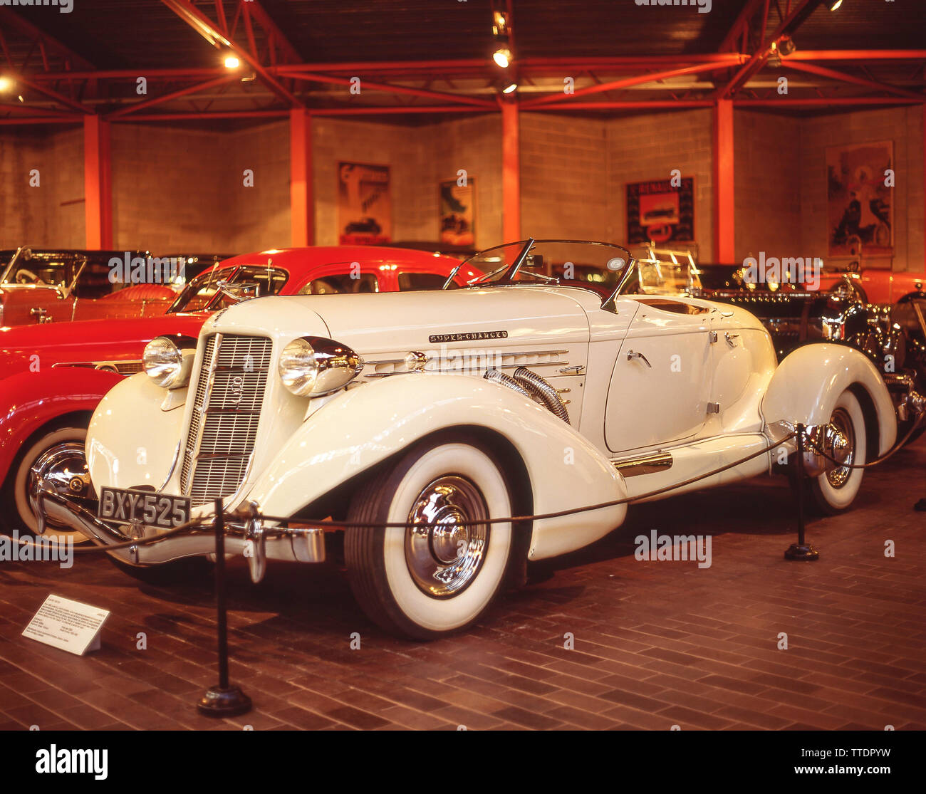 1935 American Auburn 851 Speedster automobile in National Motor Museum, Beaulieu, Hampshire, England, United Kingdom Stock Photo