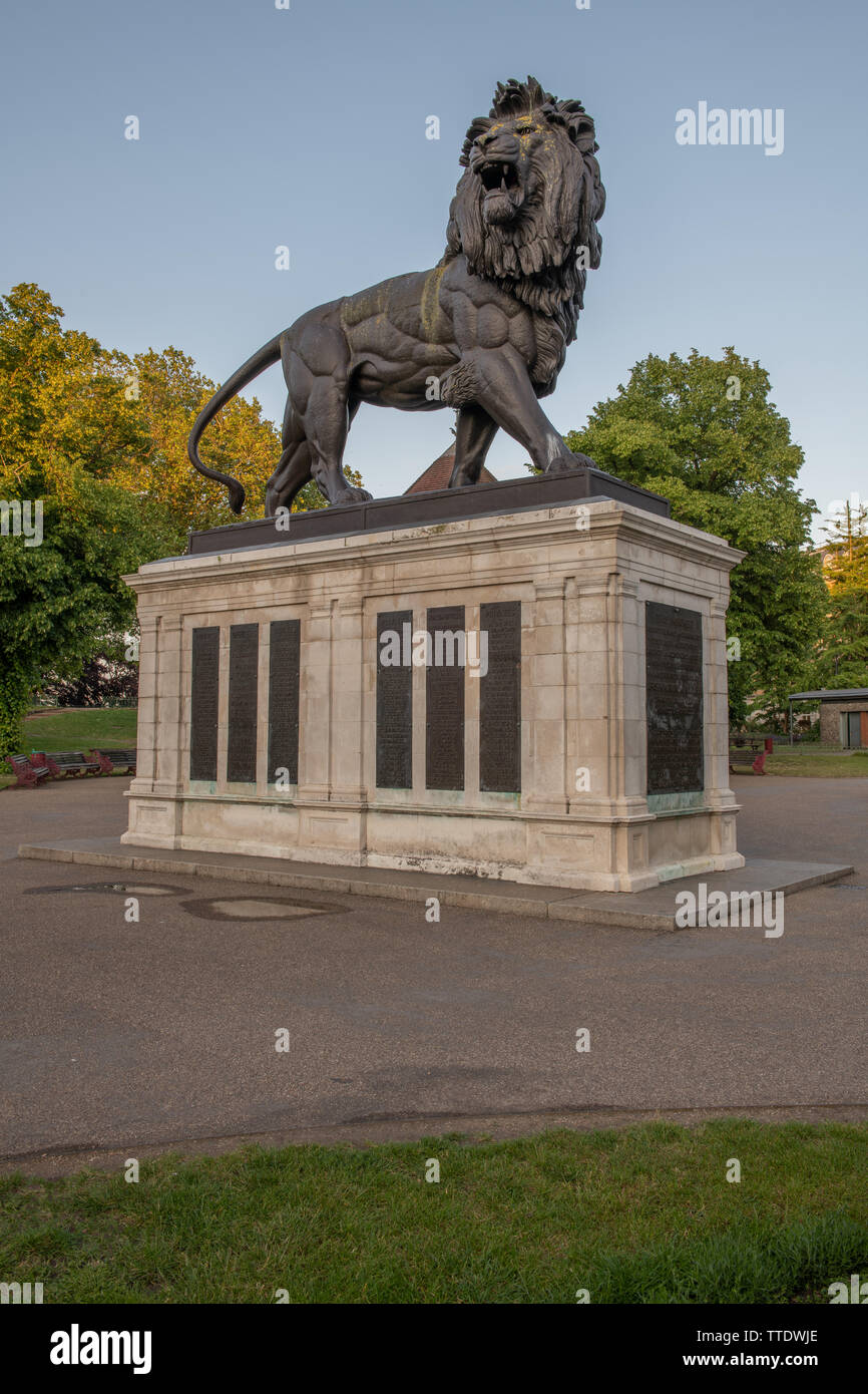 Maiwand Lion. Forbury Gardens Reading Berkshire UK. Stock Photo