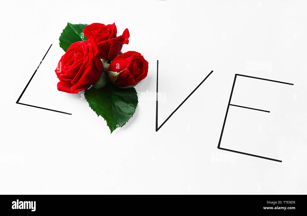 Red rose word love hi-res stock photography and images - Page 11 ...