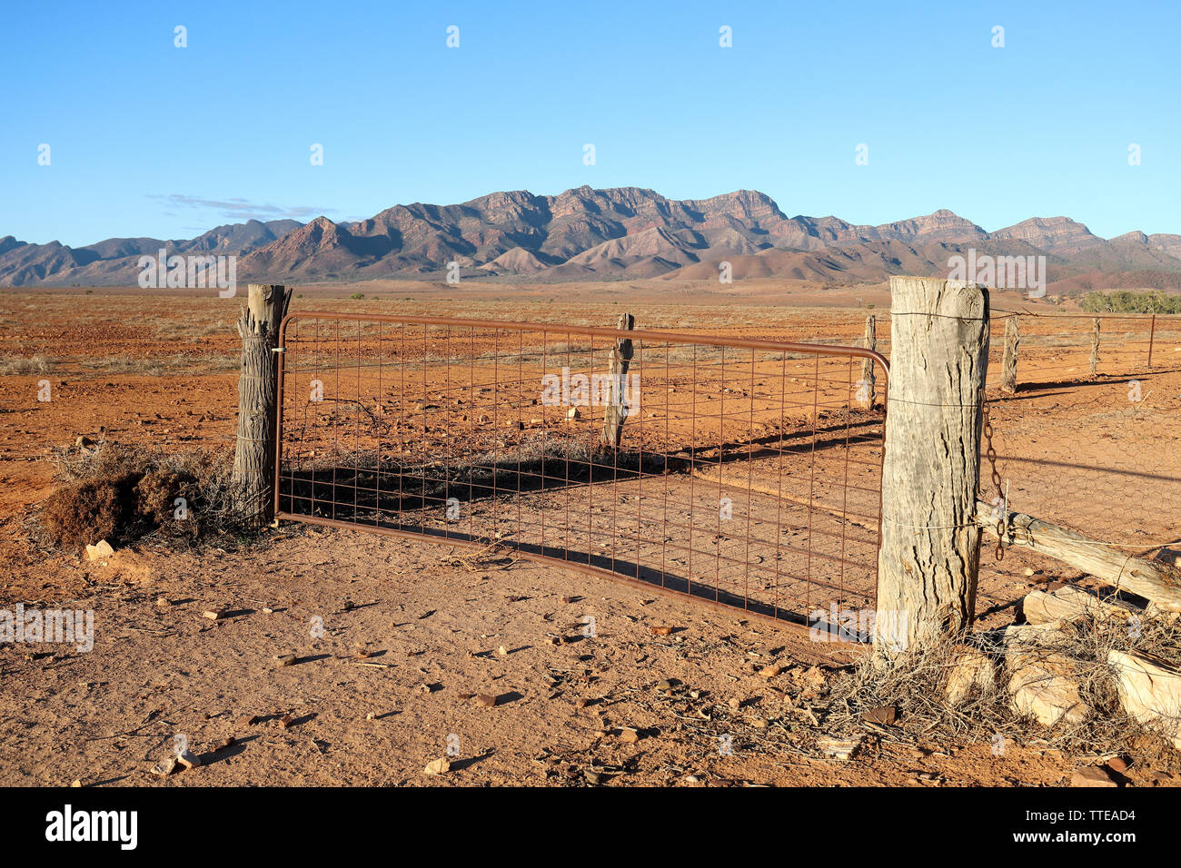 Farm Gate Flinder's Ranges, South Australia Stock Photo Alamy