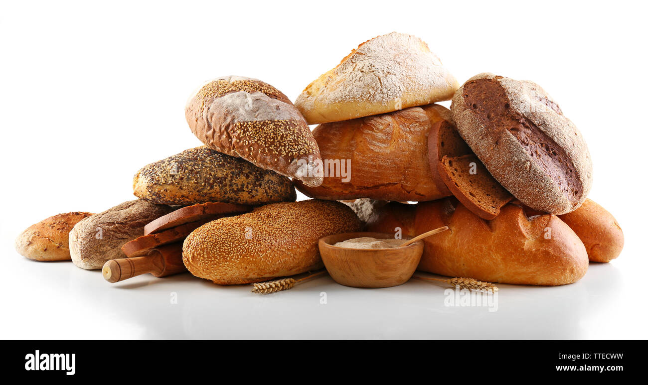 Bread and ears isolated on white Stock Photo Alamy