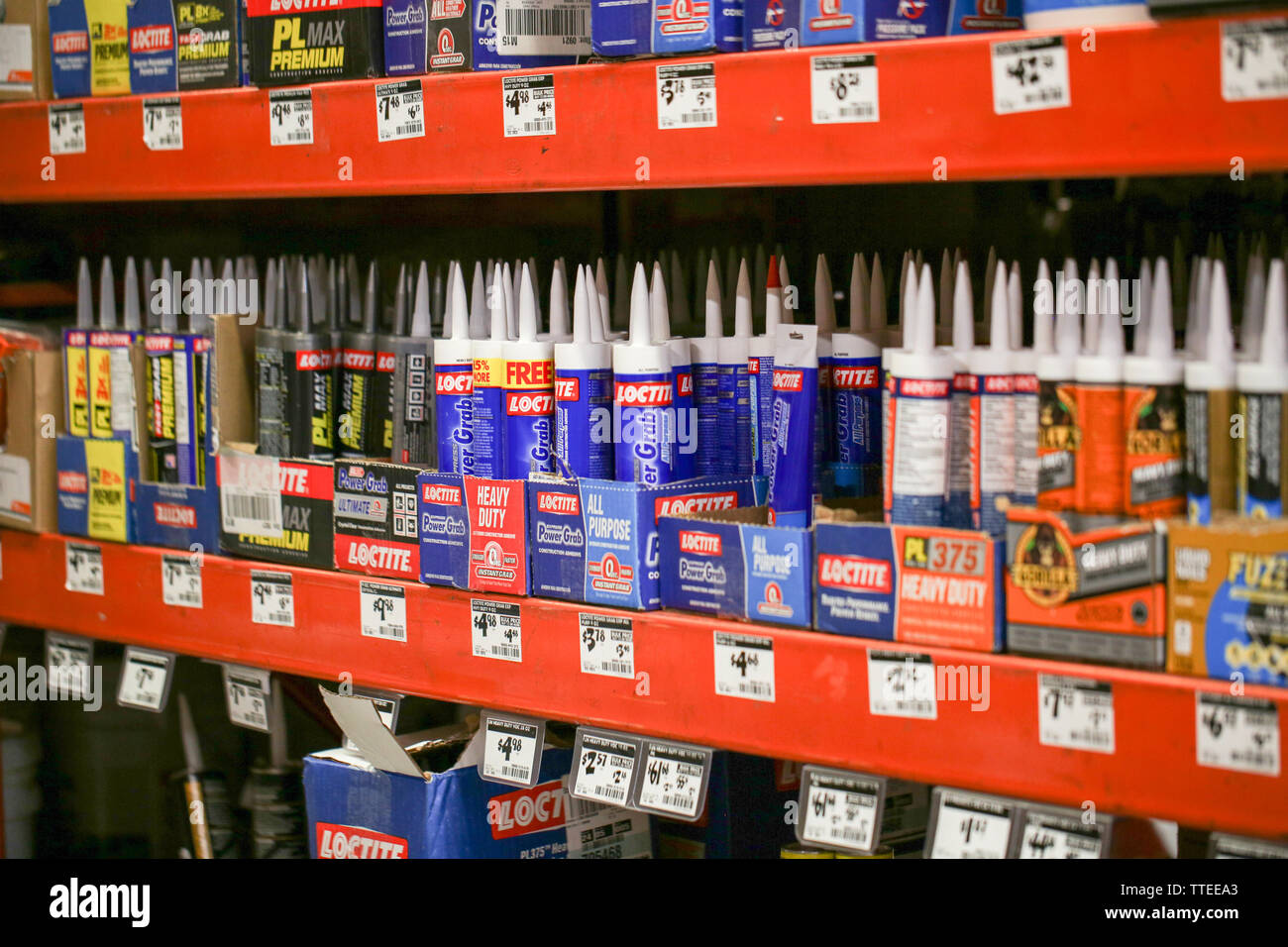 Princeton, NJ, USA June 16, 2019Goods in the Home Depot store