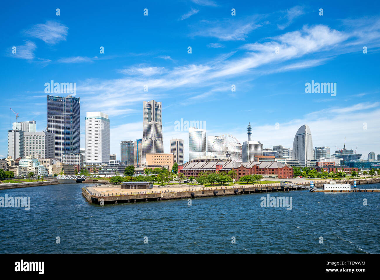 Scenery of yokohama port near tokyo, japan Stock Photo Alamy
