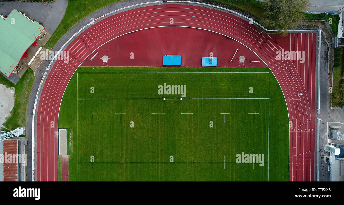 Rugby Field Aerial View Stock Photos & Rugby Field Aerial View Stock
