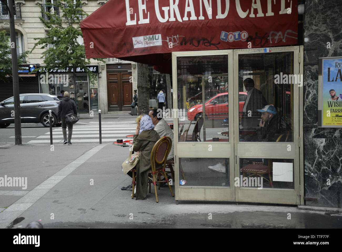 At Le Grand Café,  Paris Stock Photo