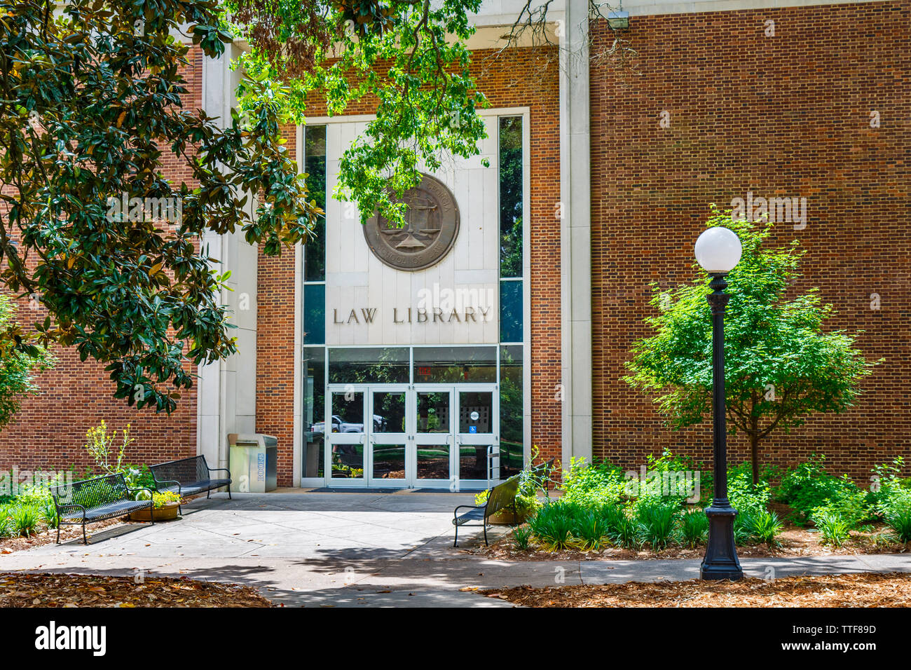 ATHENS, GA, USA - May 3: Alexander Campbell King Law Library on May 3, 2019 at the University of Georgia, North Campus in Athens, Georgia. Stock Photo