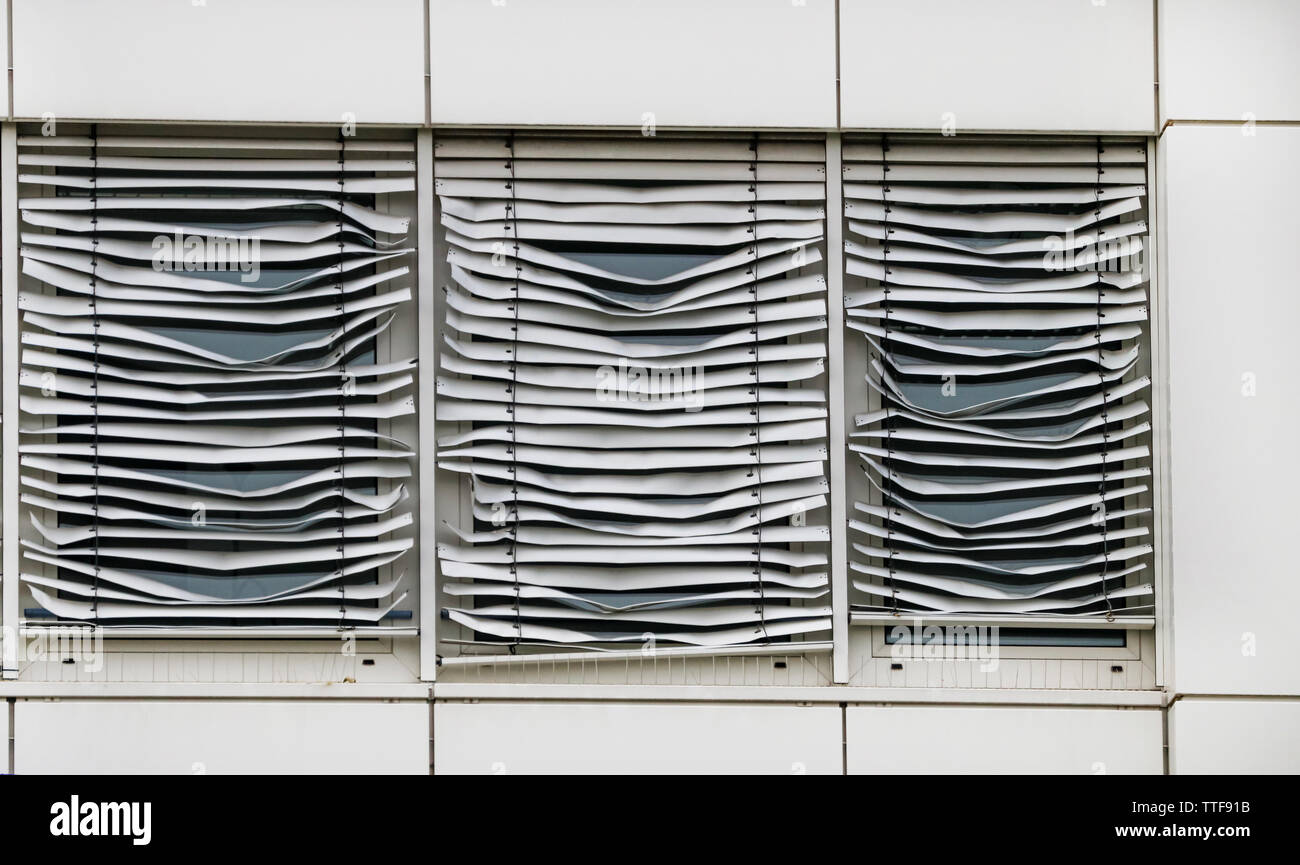hailstone burst rolling shutter, insurance case thunderstorm Stock Photo