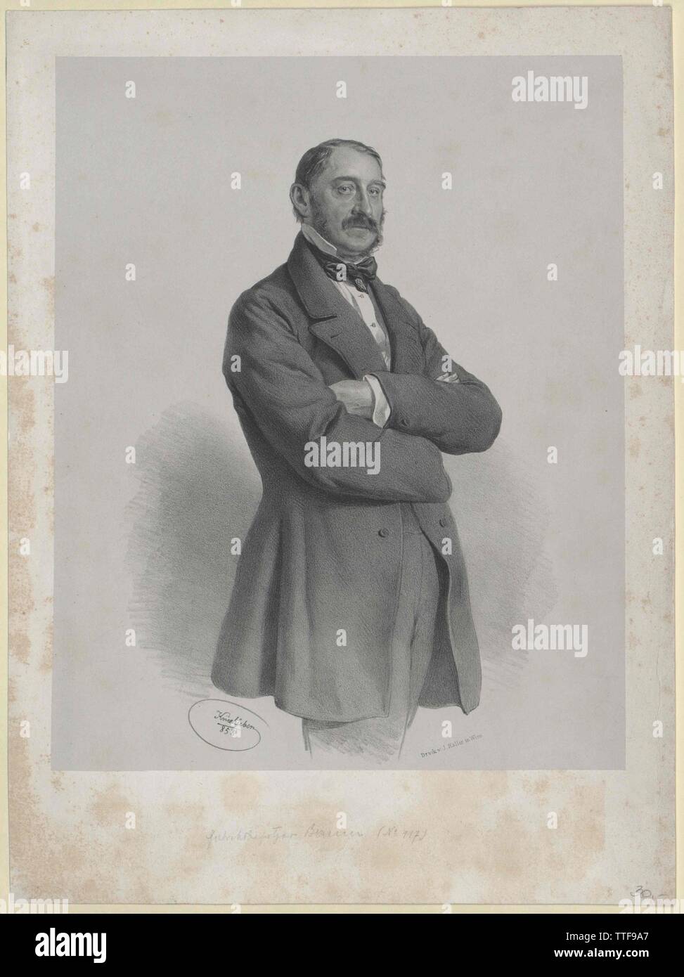 Baum, Fabrikbesitzer circa 1858, Additional-Rights-Clearance-Info-Not-Available Stock Photo