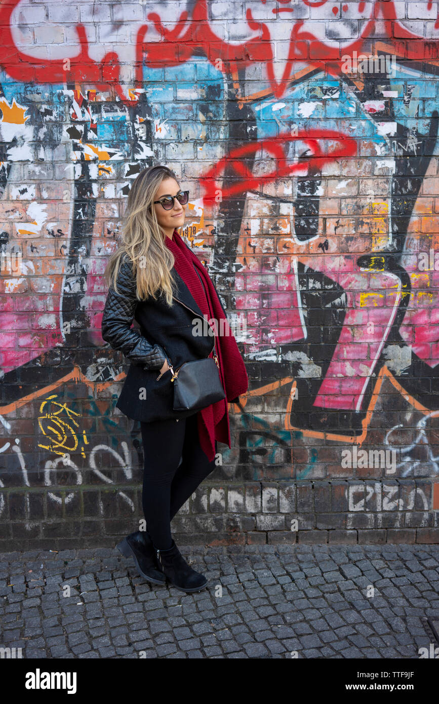 Portrait of a hispanic female 20-30 in Berlin Stock Photo