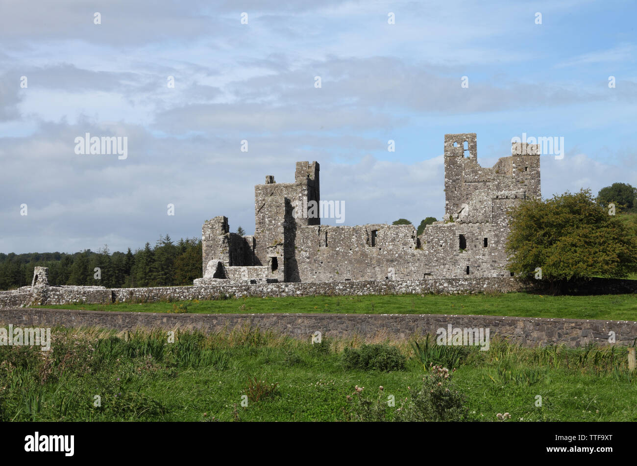 Ruins of medieval Fore Benedictine Abbey, known as The Place of the Seven Wonders, Fore, County