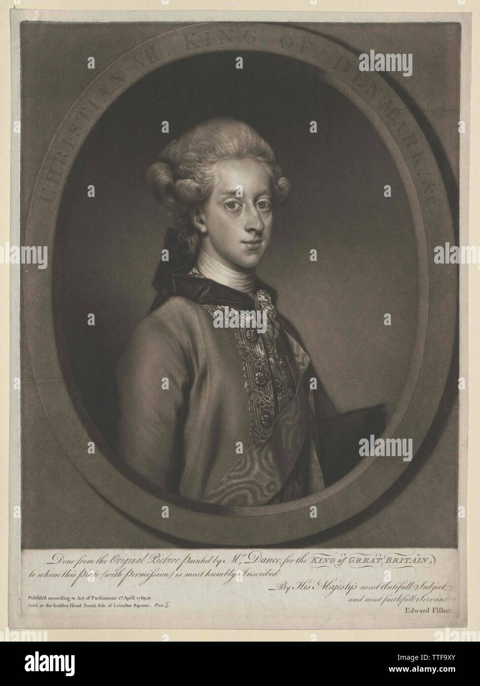 Christian VII, King of Denmark, Additional-Rights-Clearance-Info-Not-Available Stock Photo