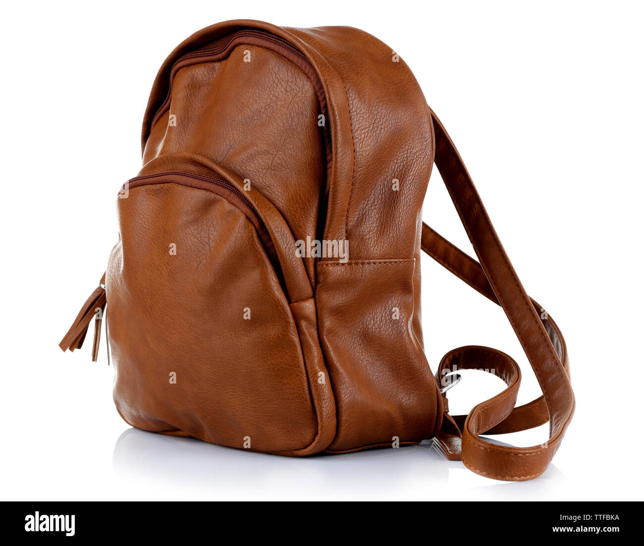 Leather backpack Cut Out Stock Images & Pictures Alamy