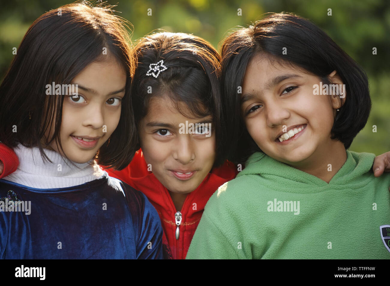 Portrait of three girls Stock Photo - Alamy