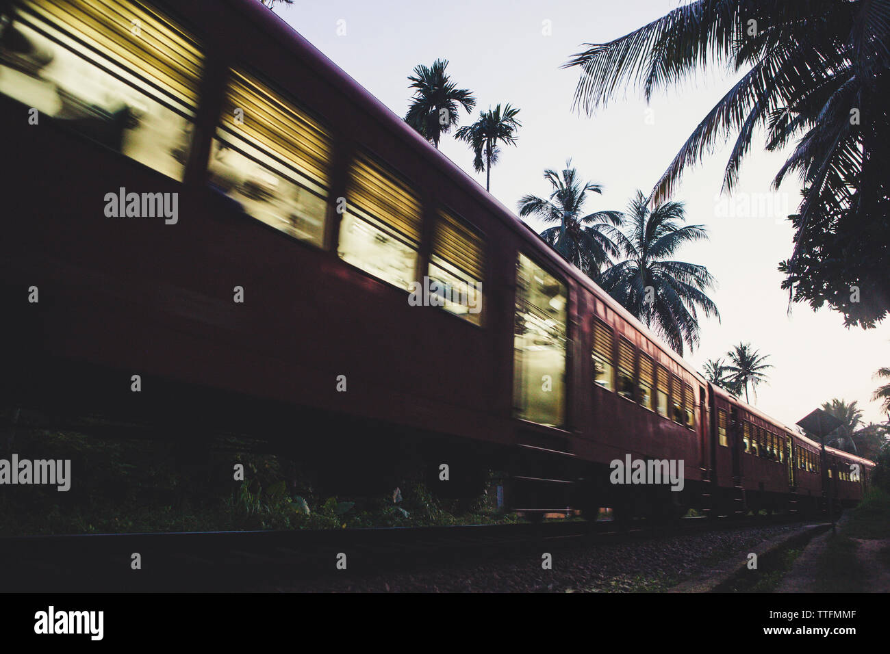 Train passing in sri lanka hi-res stock photography and images - Alamy