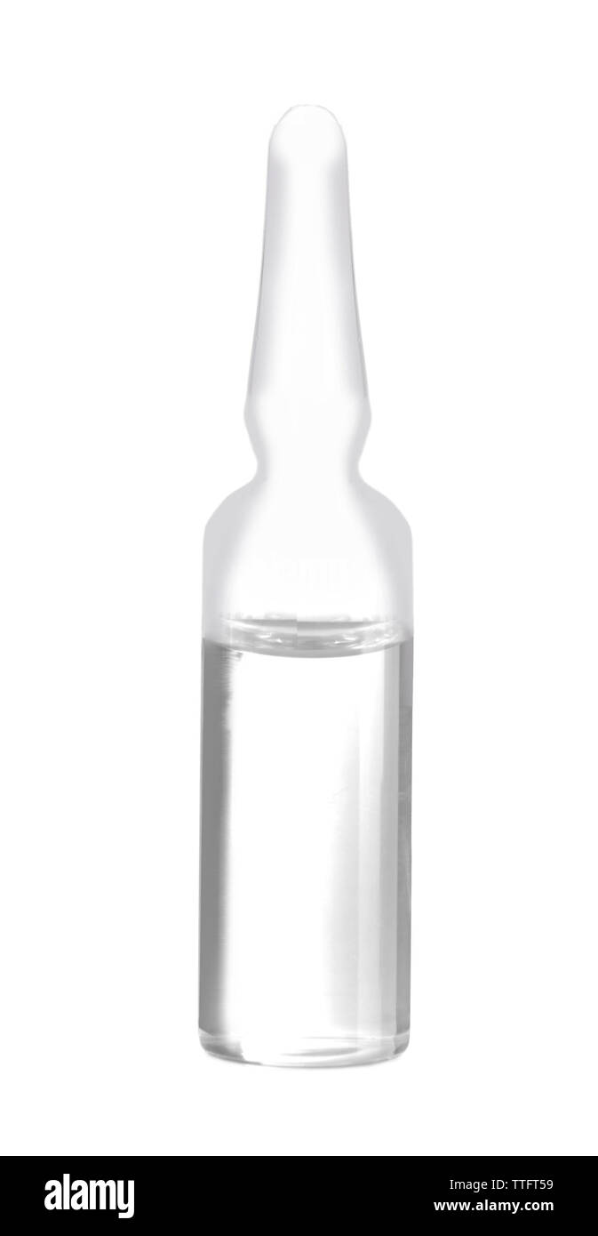 Medical ampule, isolated on white Stock Photo Alamy