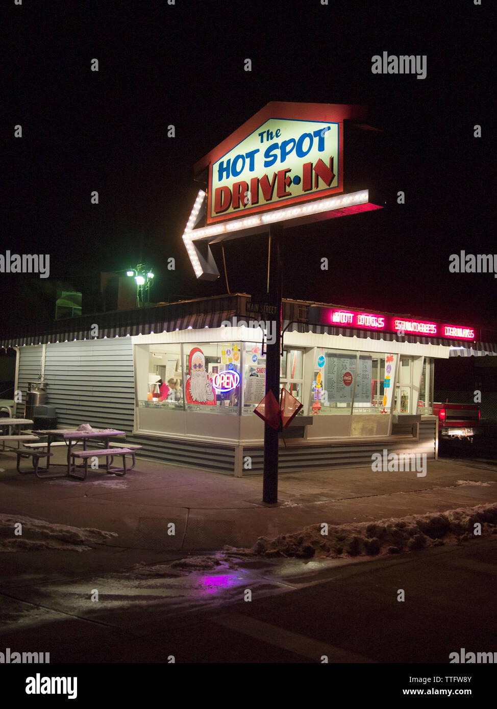 The Hot Spot Drive In. Stock Photo
