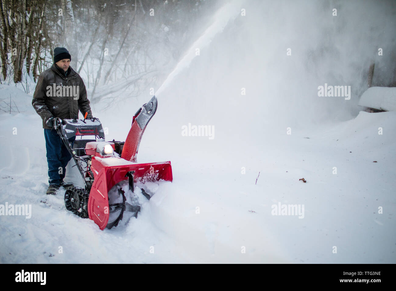 Old snow blower hires stock photography and images Alamy