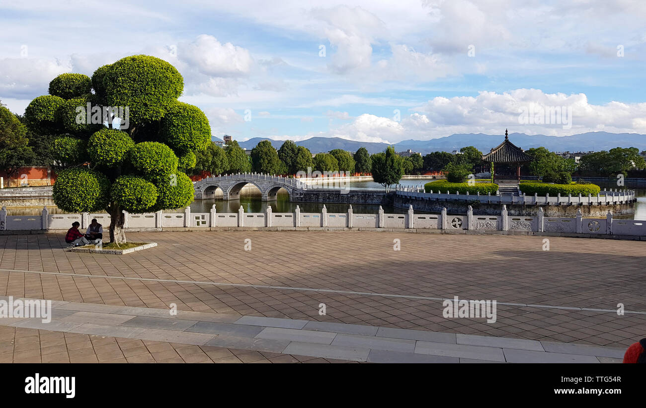 The garden with the lake of Temple of Confucius, Jianshui, Yunnan