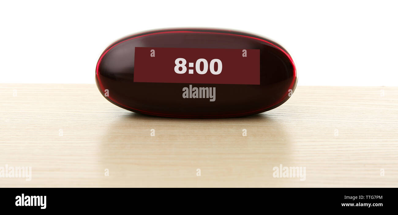 Digital clock isolated on white Stock Photo - Alamy