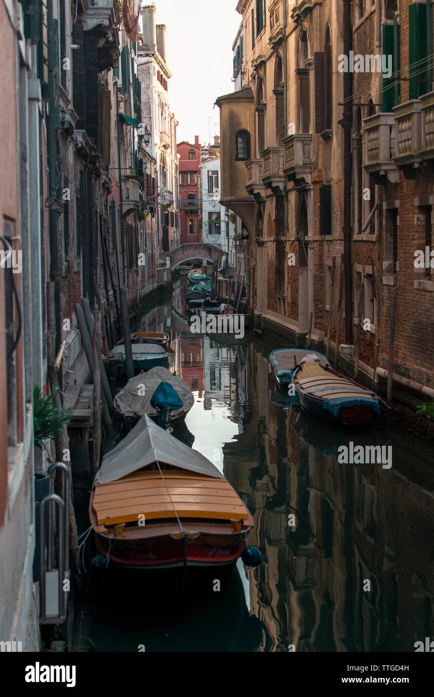 Crowded Venice Boat Parking Stock Photo - Alamy