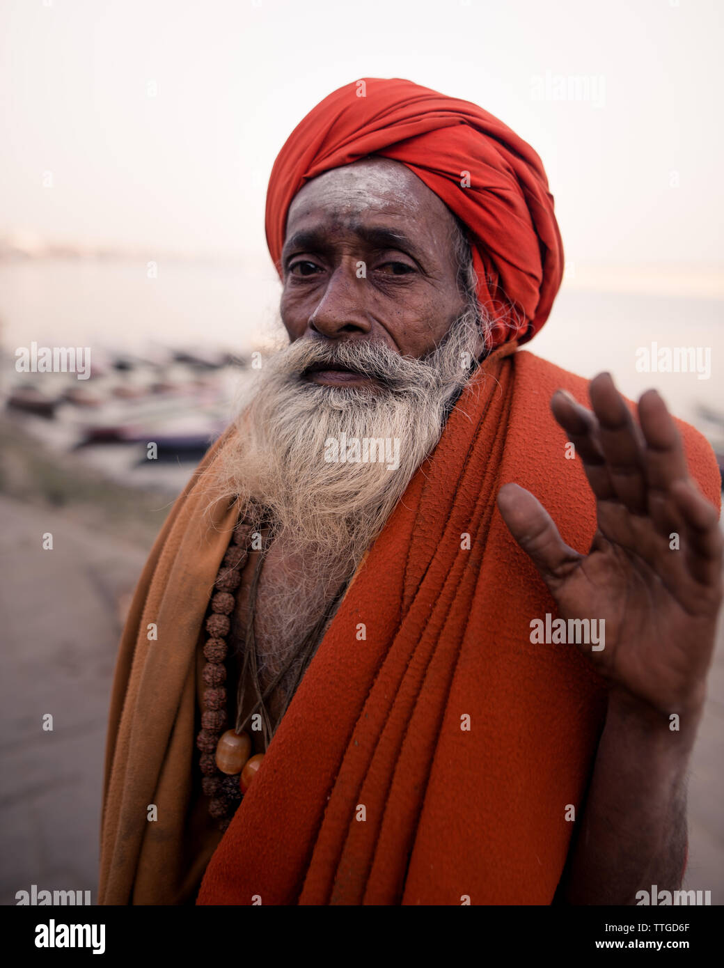 Varanasi Holy Man Stock Photo - Alamy