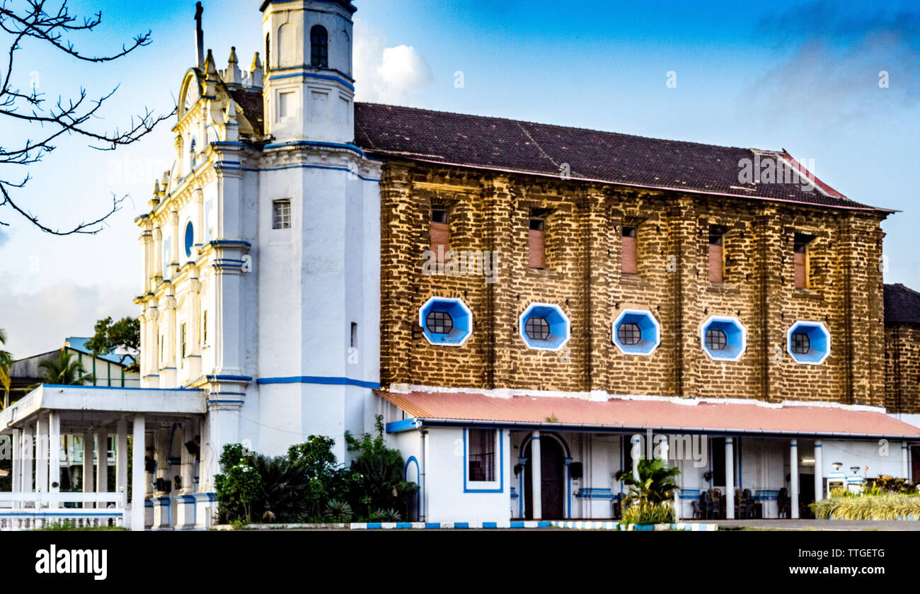 Our Lady of Rosary Church - Navelim / Goa / India Stock Photo